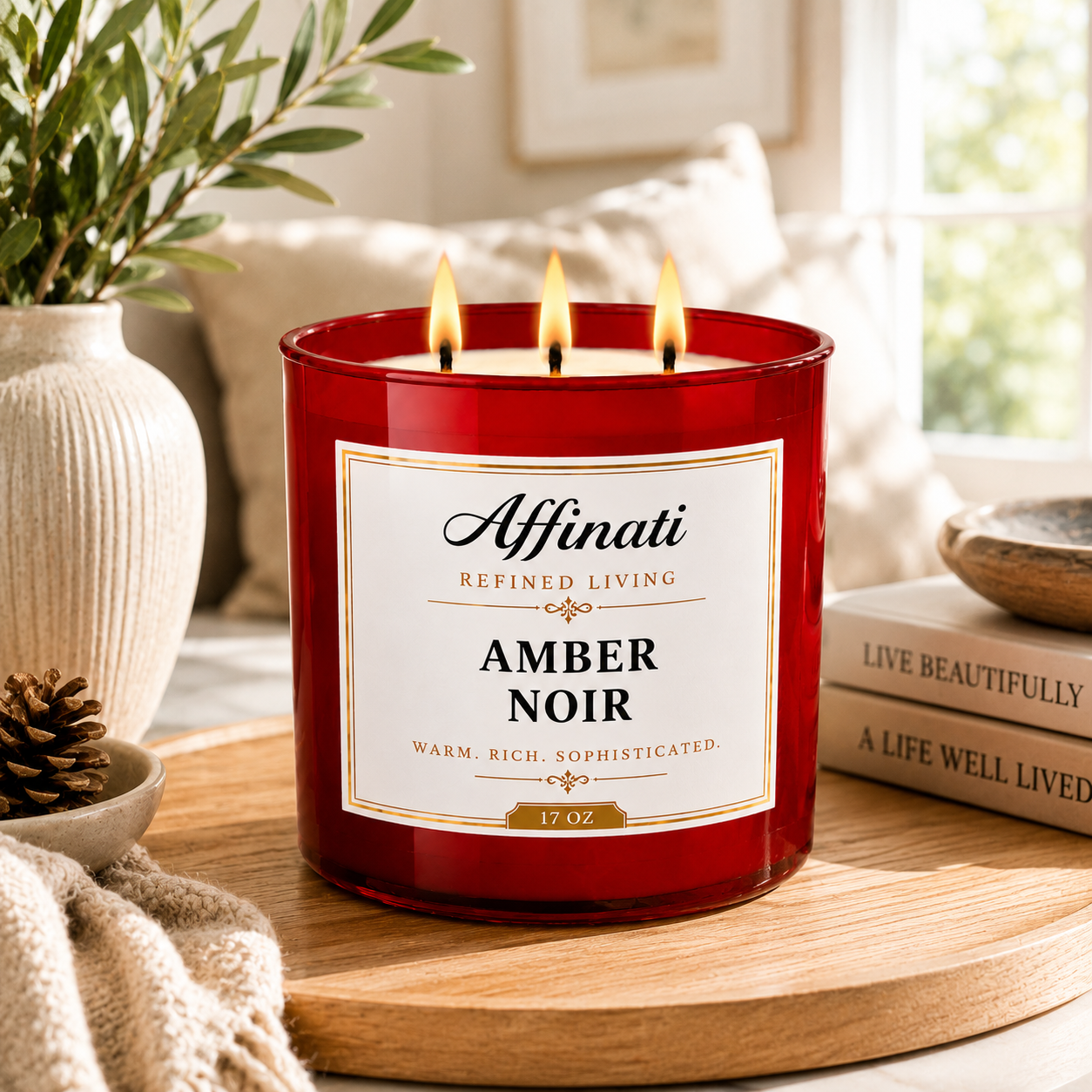 Amber Noir 3-Wick Candle