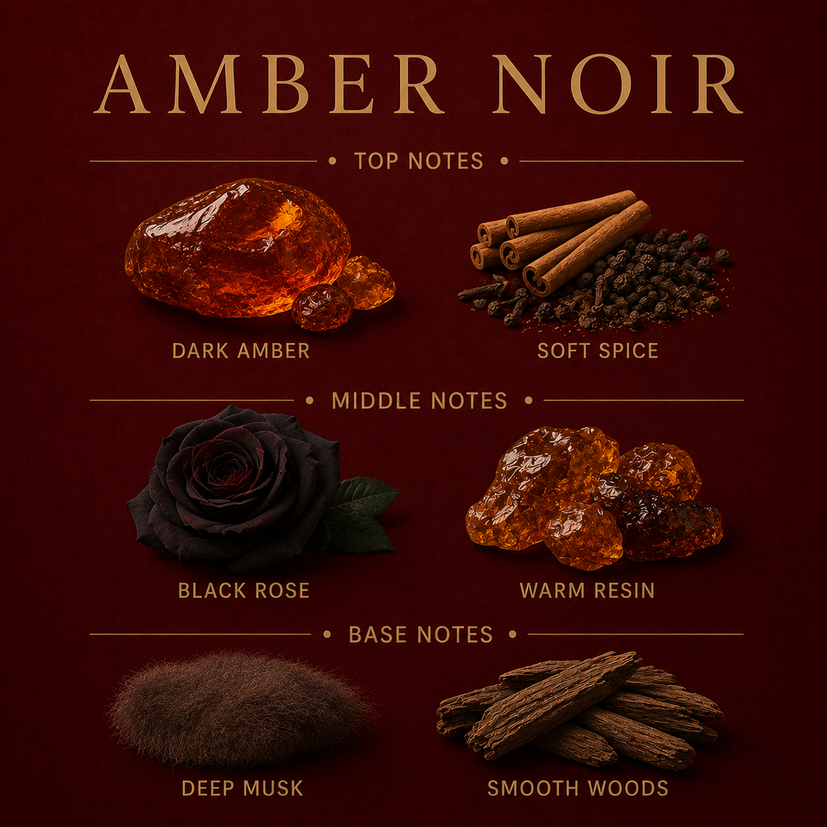 Amber Noir 3-Wick Candle