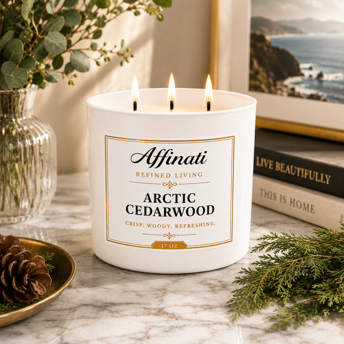 Arctic Cedarwood 3-Wick Candle