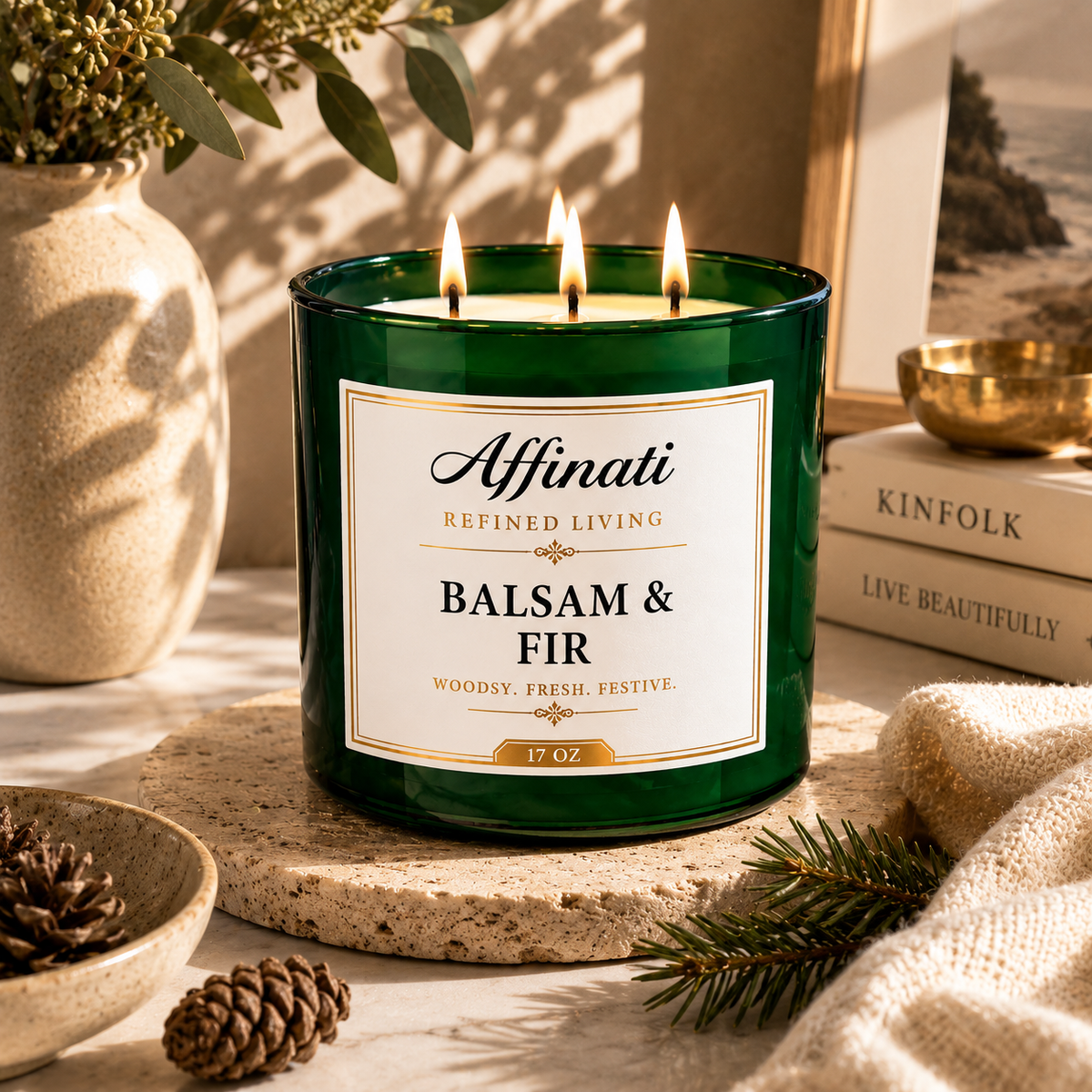 Balsam & Fir 3-Wick Candle