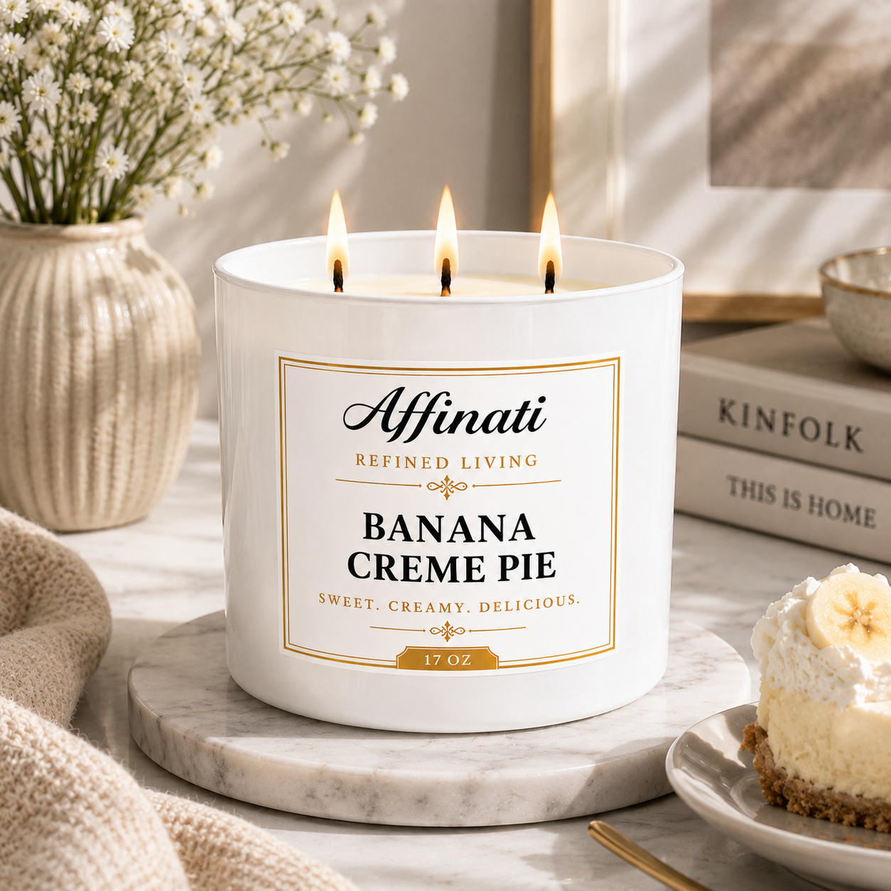 Banana Creme Pie 3-Wick Candle