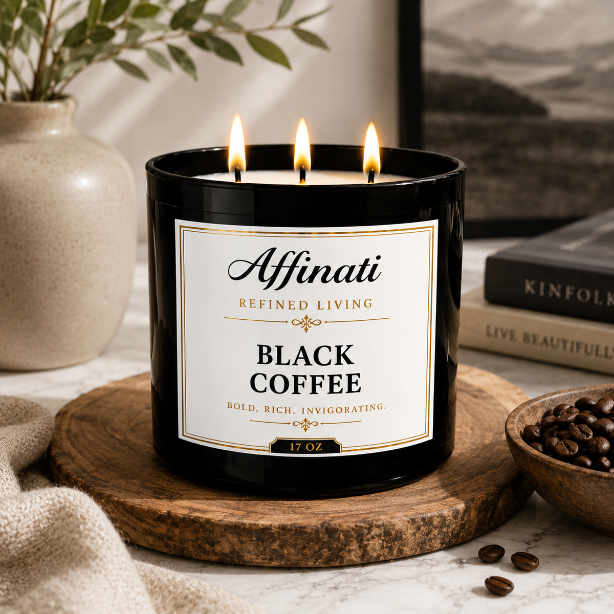 Black Coffee 3-Wick Candle
