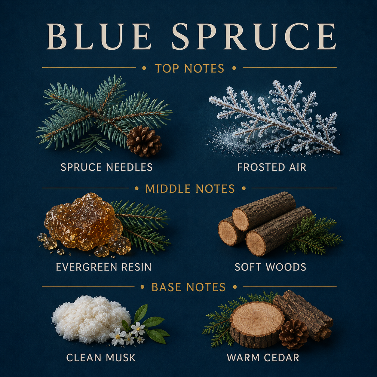 Blue Spruce 3-Wick Candle