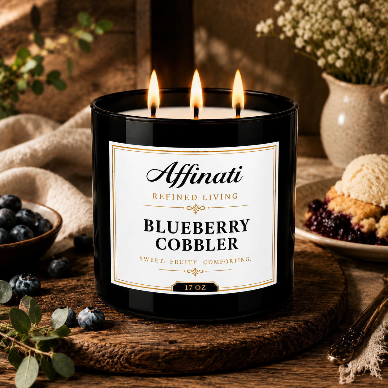 Blueberry Cobbler 3-Wick Candle