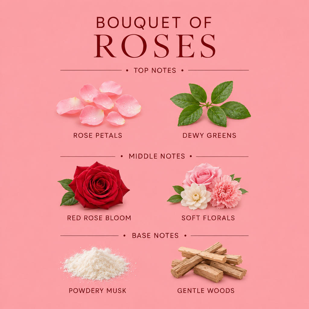 Bouquet of Roses 3-Wick Candle