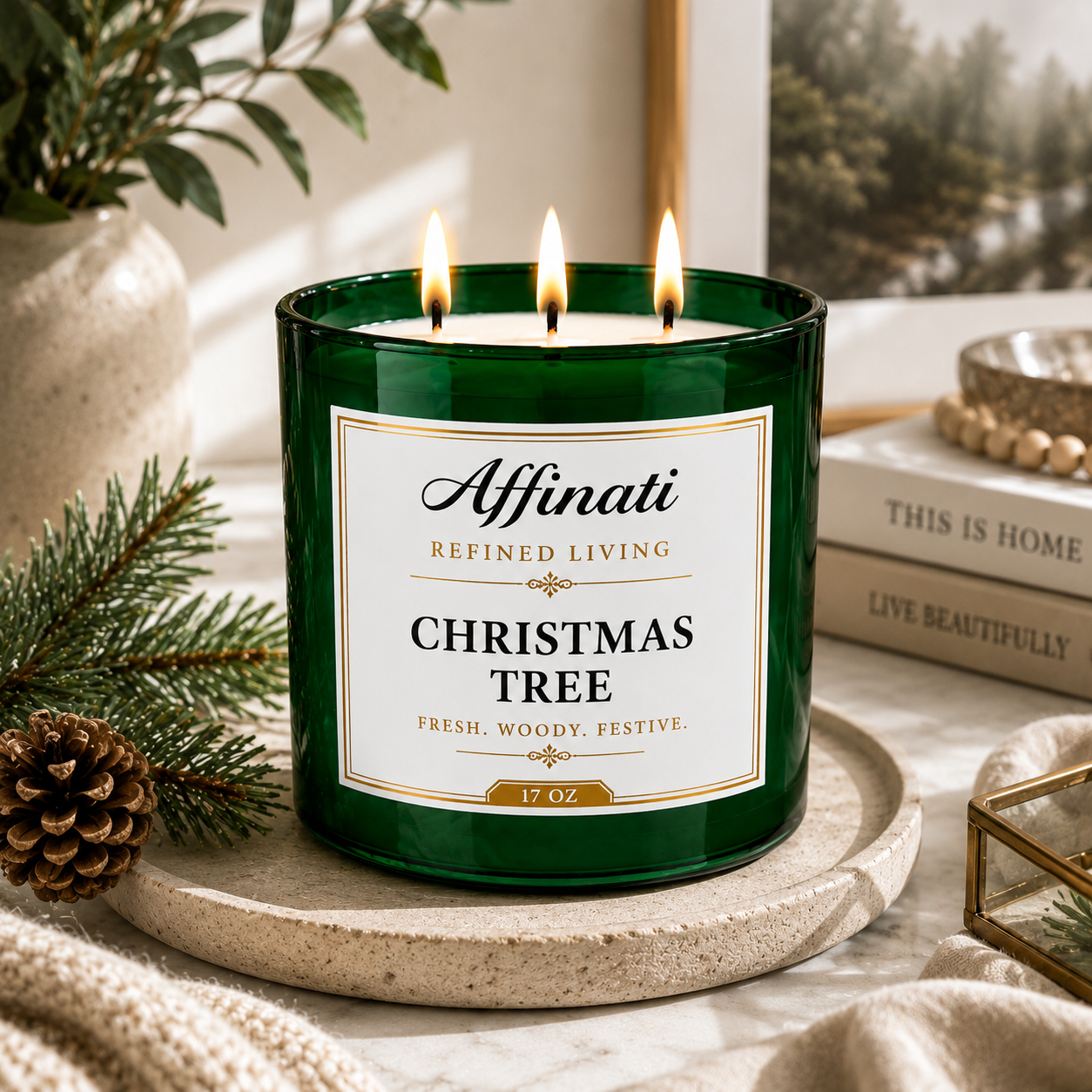 Christmas Tree 3-Wick Candle