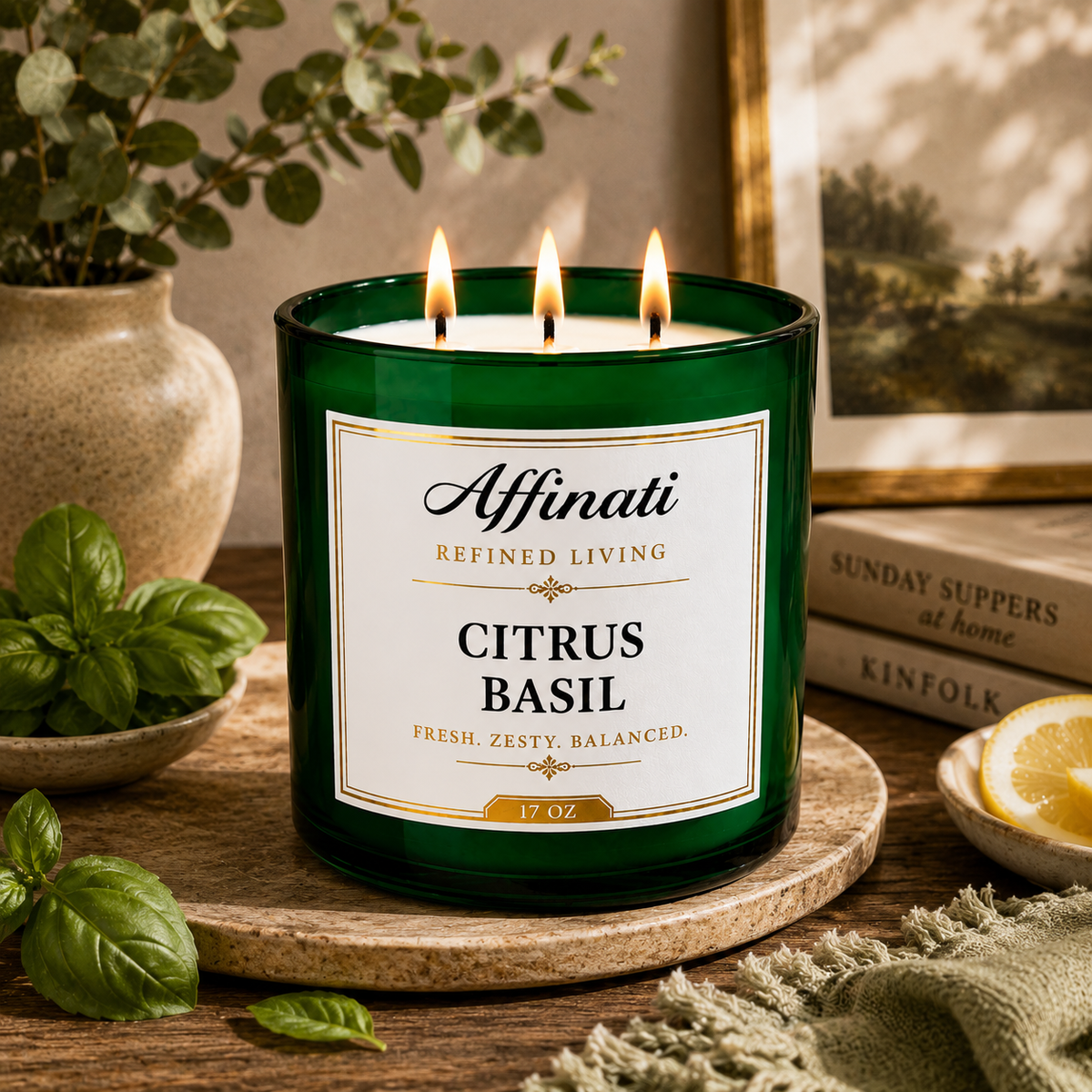Citrus Basil 3-Wick Candle