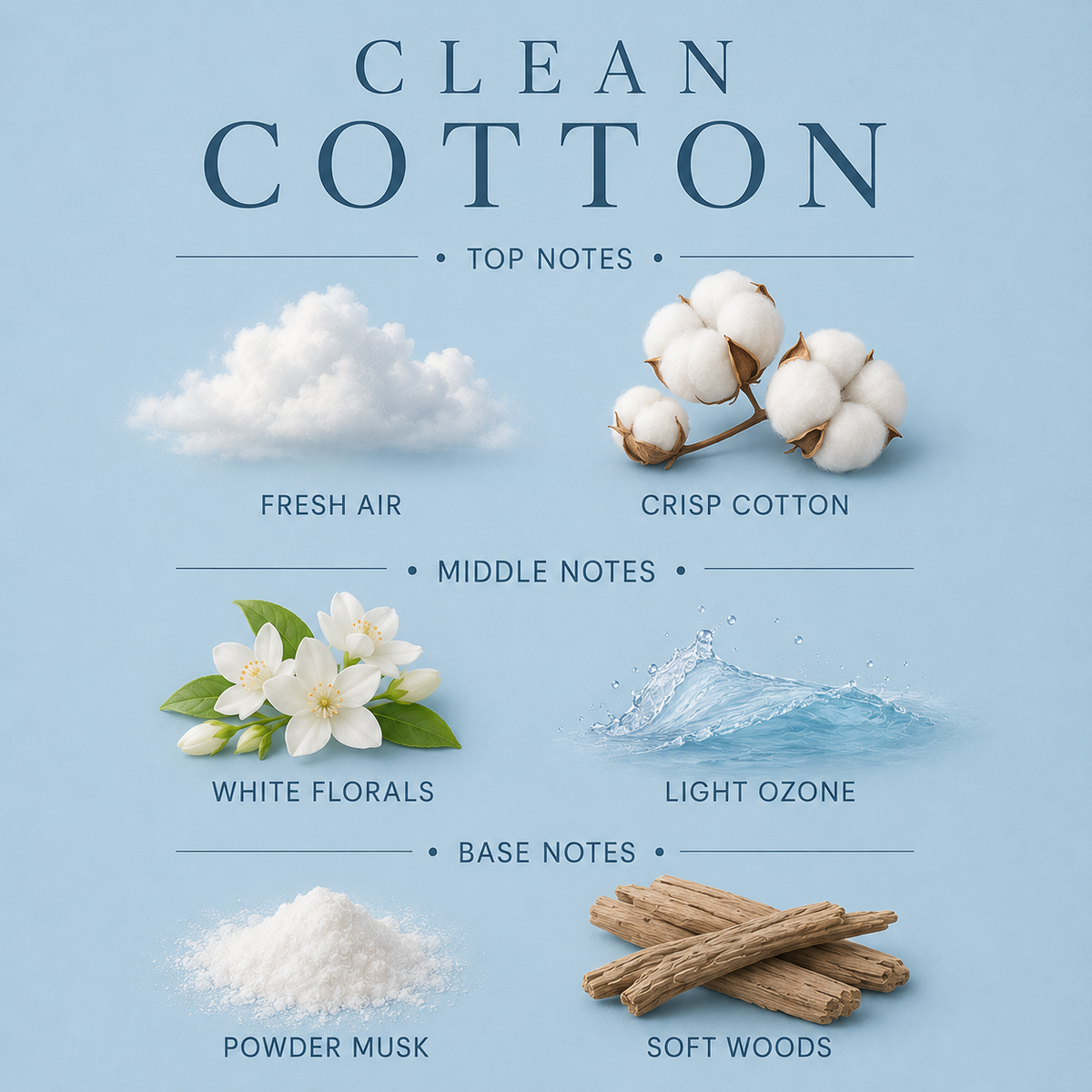 Clean Cotton 3-Wick Candle