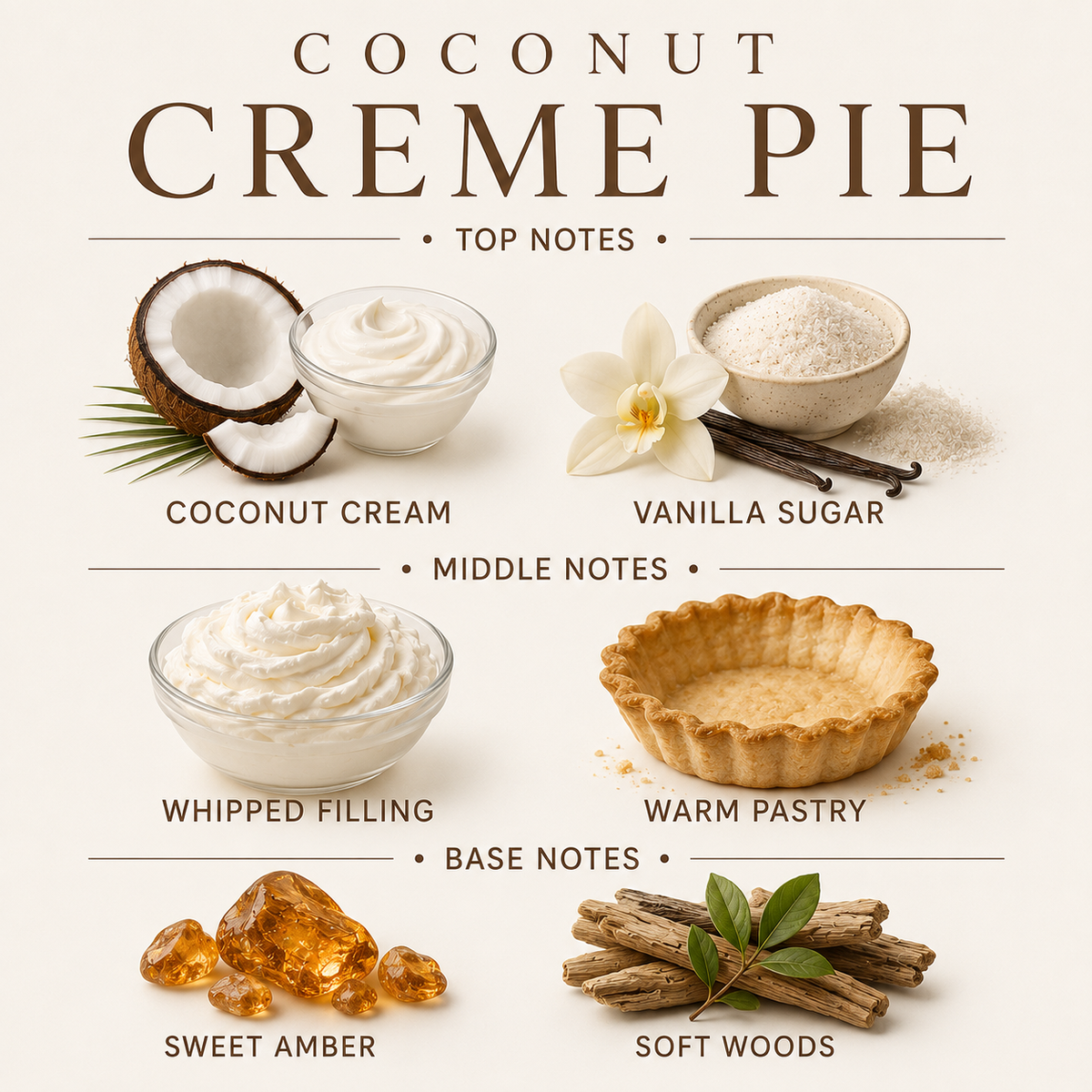 Coconut Creme Pie 3-Wick Candle