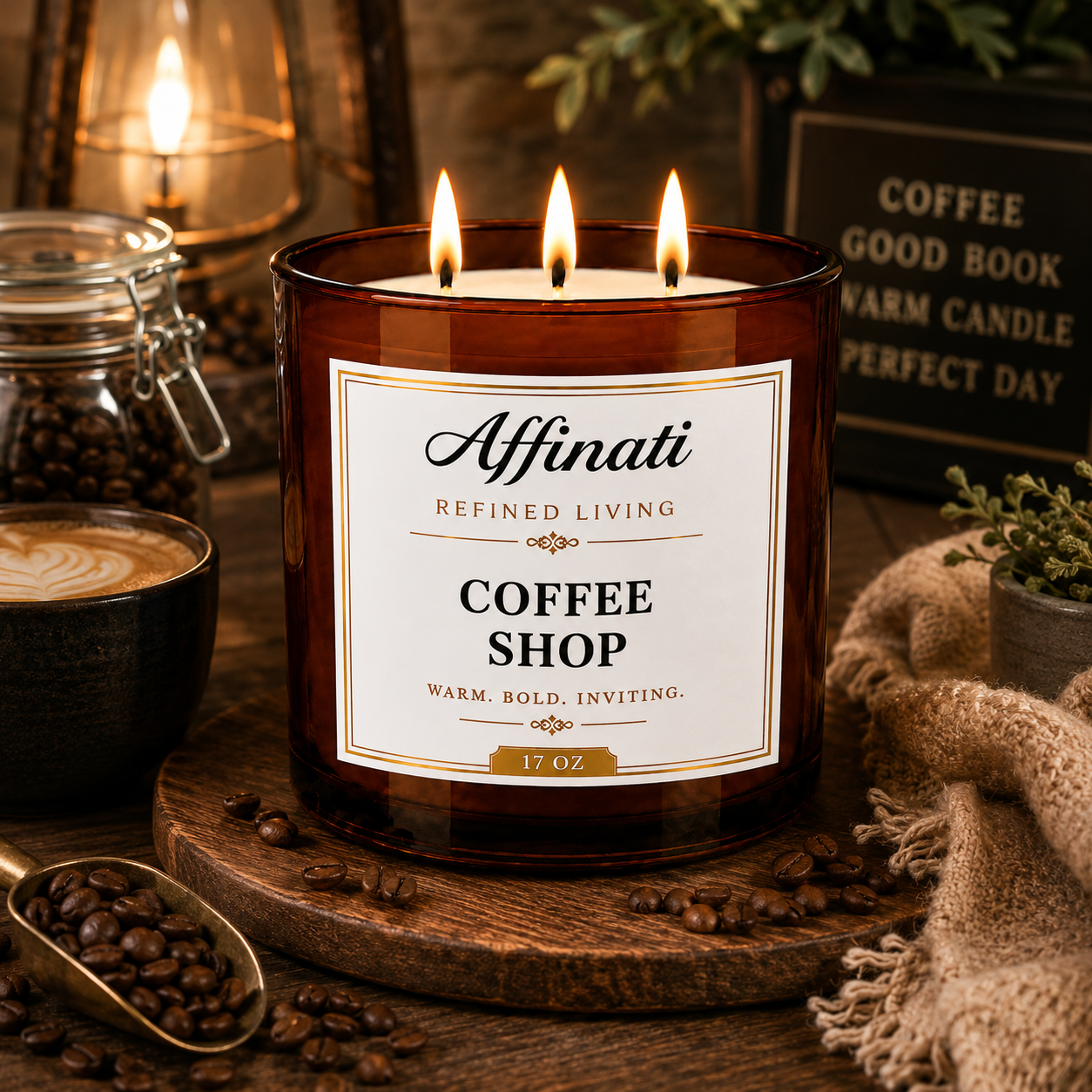 Coffee Shop 3-Wick Candle