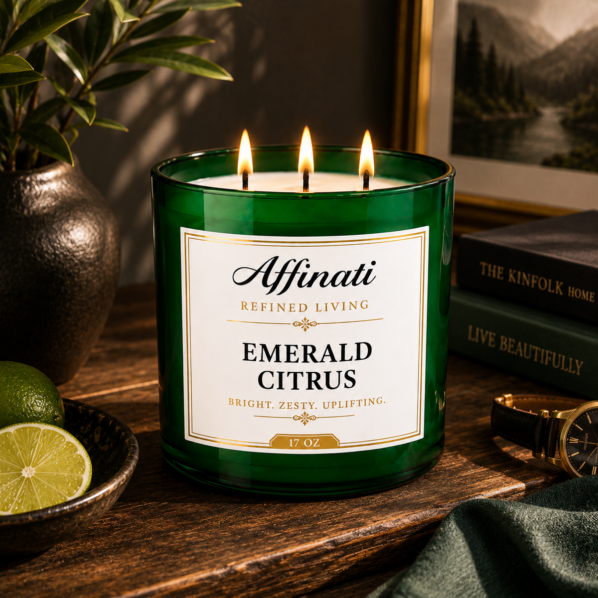 Emerald Citrus 3-Wick Candle