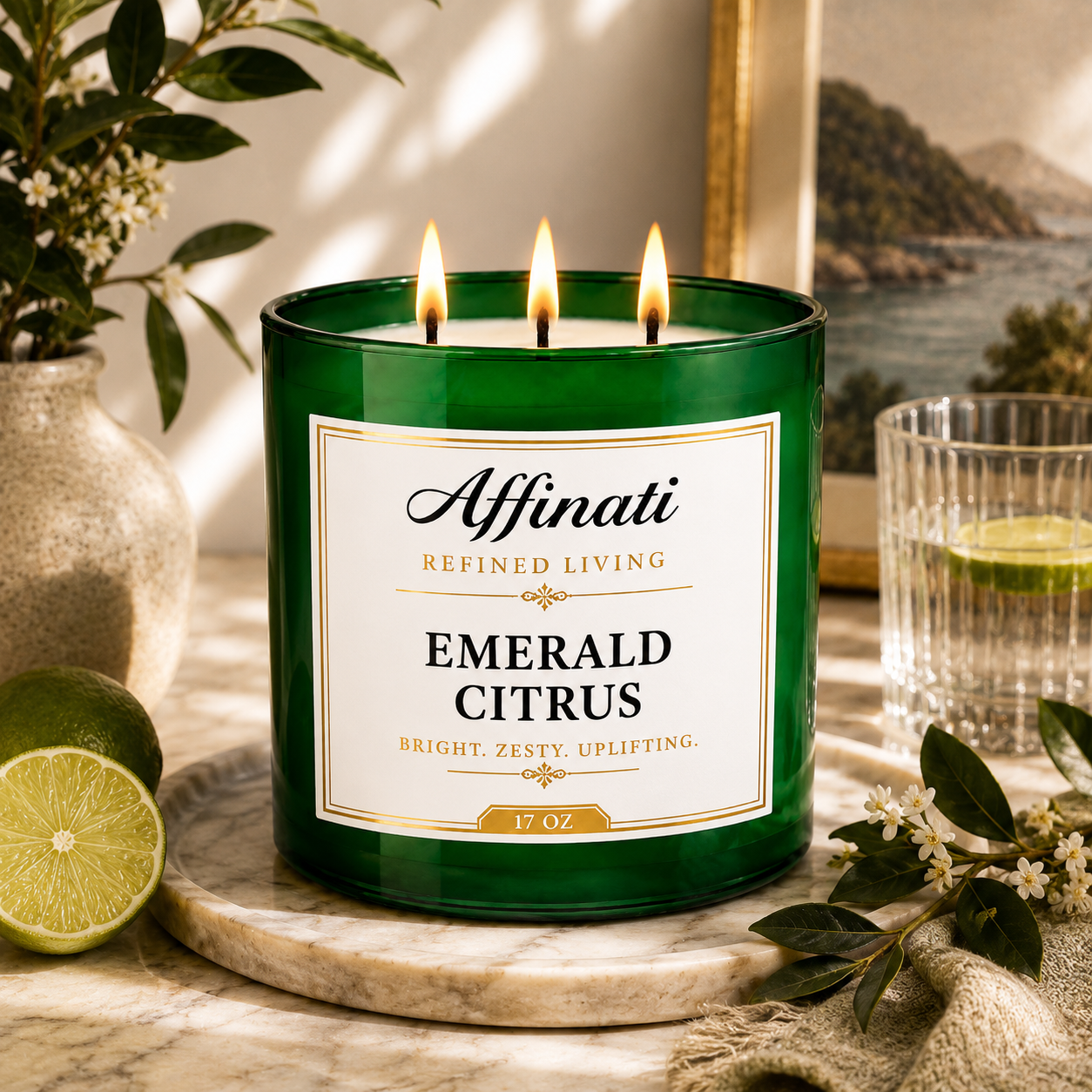 Emerald Citrus 3-Wick Candle