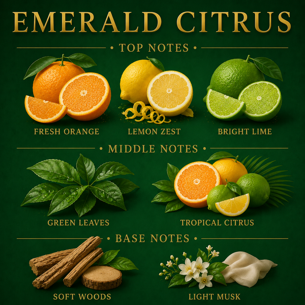 Emerald Citrus 3-Wick Candle