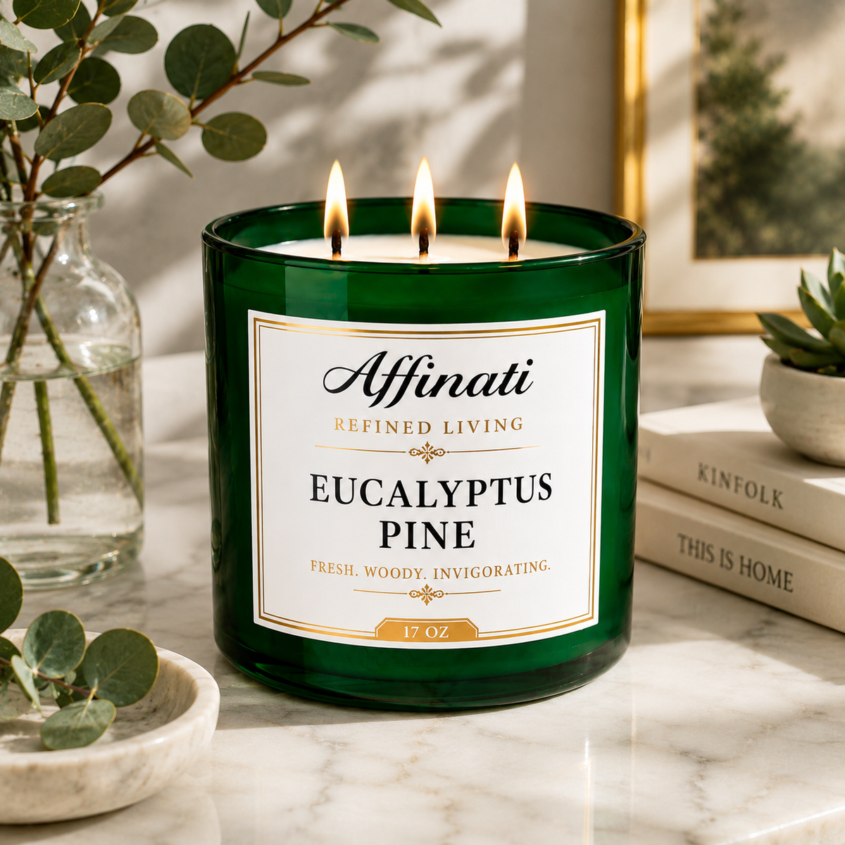 Eucalyptus Pine 3-Wick Candle