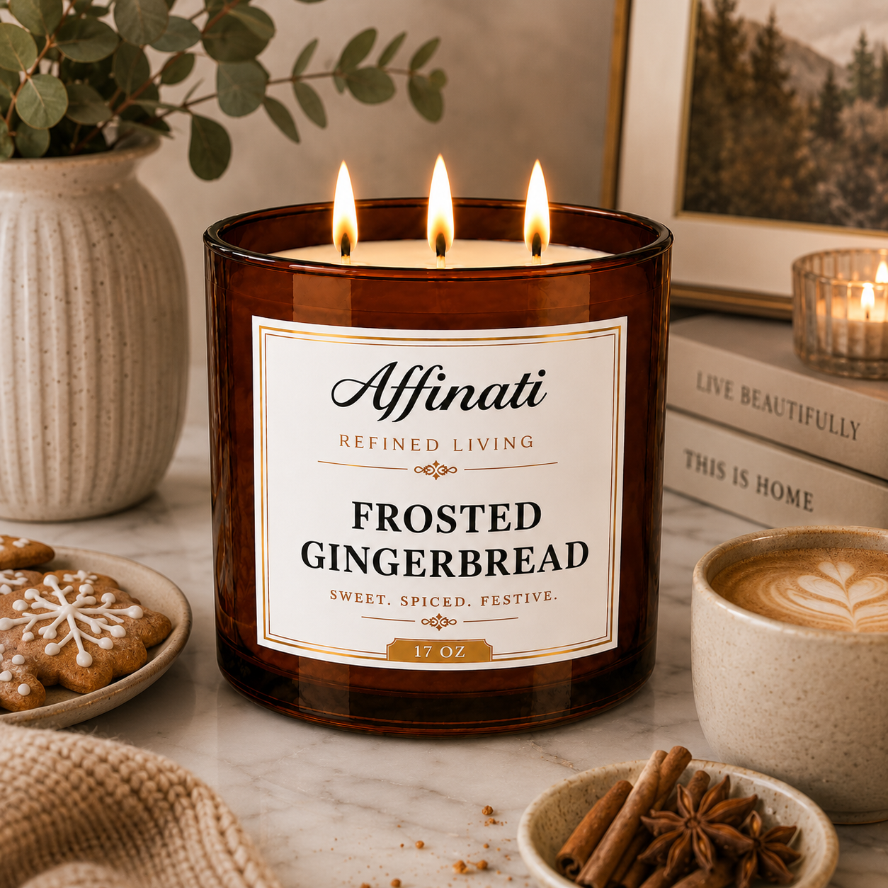 Frosted Gingerbread 3-Wick Candle