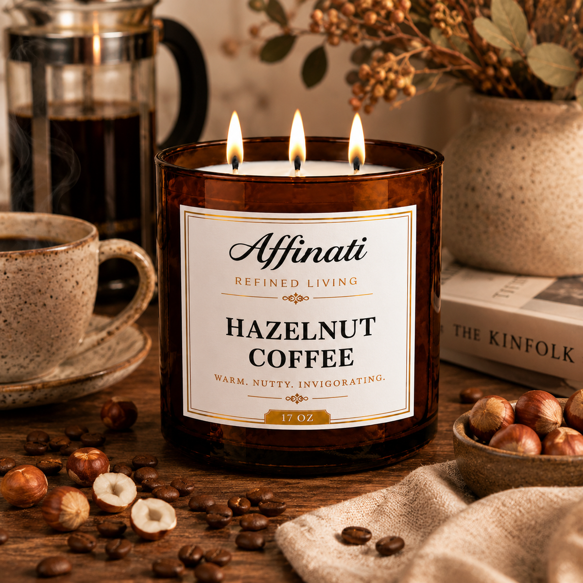 Hazelnut Coffee 3-Wick Candle
