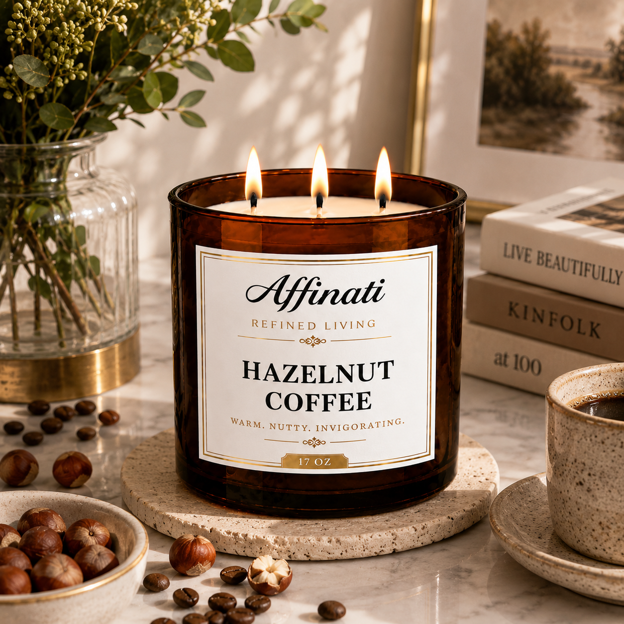 Hazelnut Coffee 3-Wick Candle