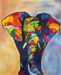 Elephant in a Vibrant Colors - Art Prints