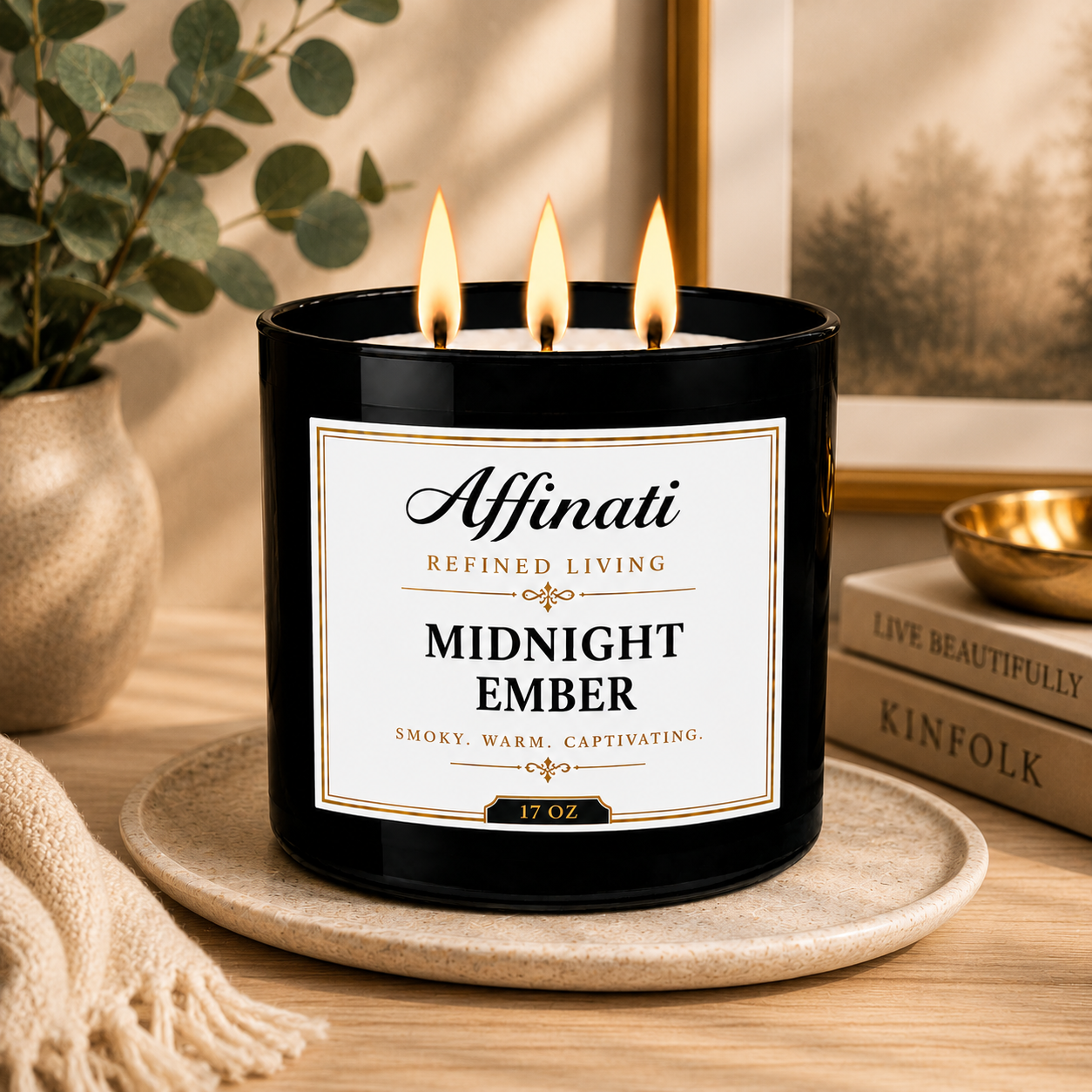 Midnight Ember 3-Wick Candle
