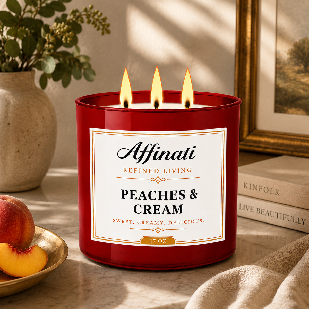 Peaches & Cream 3-Wick Candle