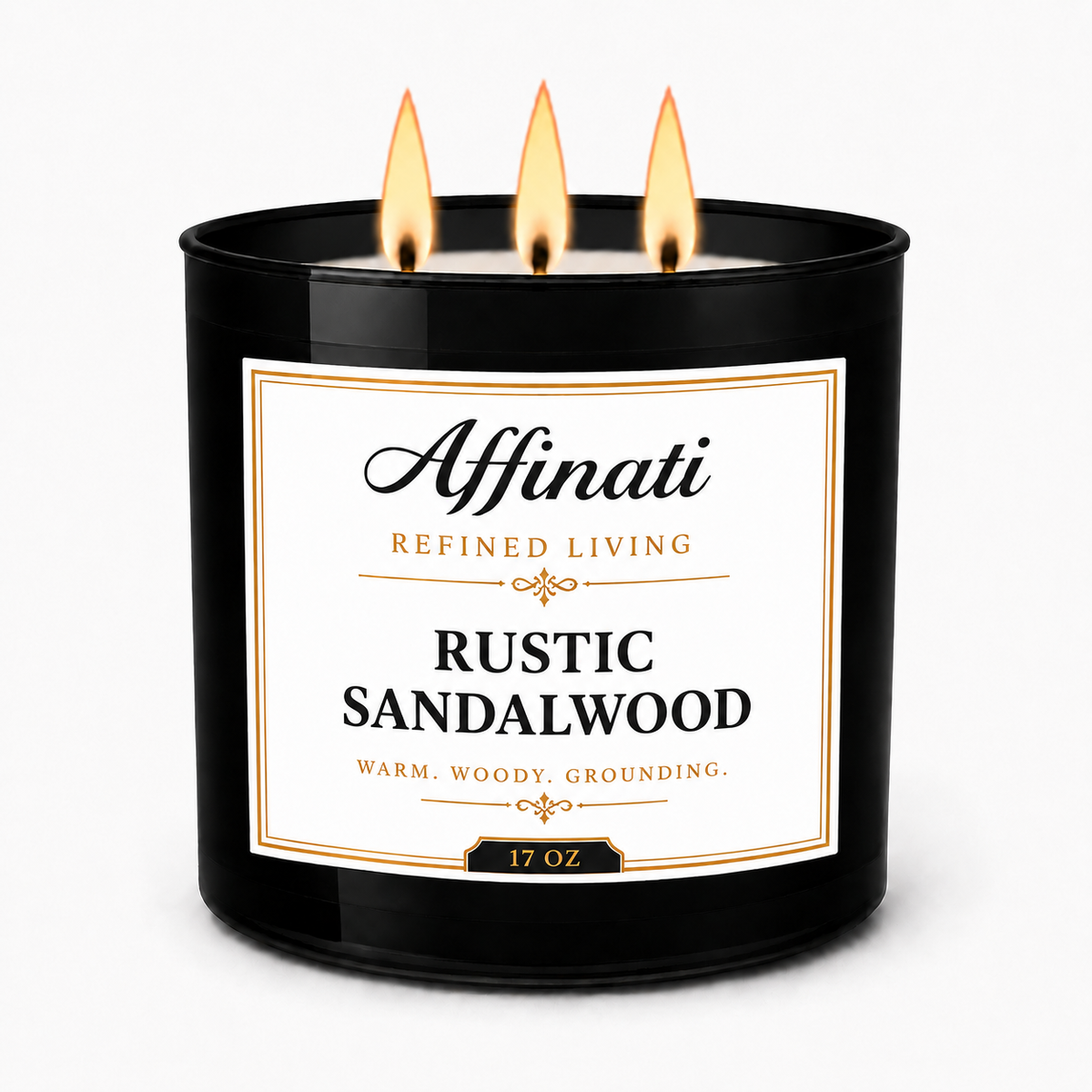 Rustic Sandalwood 3-Wick Candle