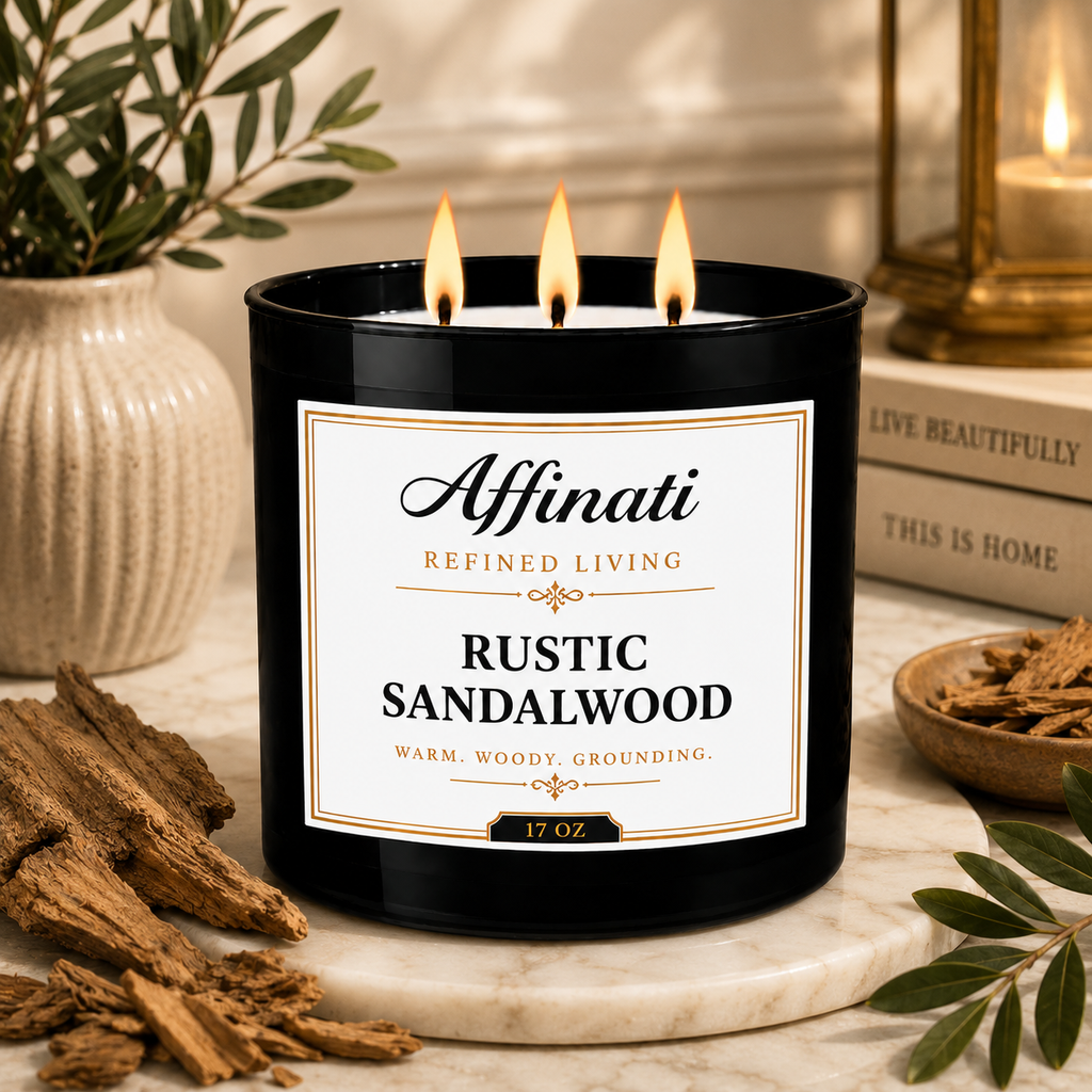 Rustic Sandalwood 3-Wick Candle