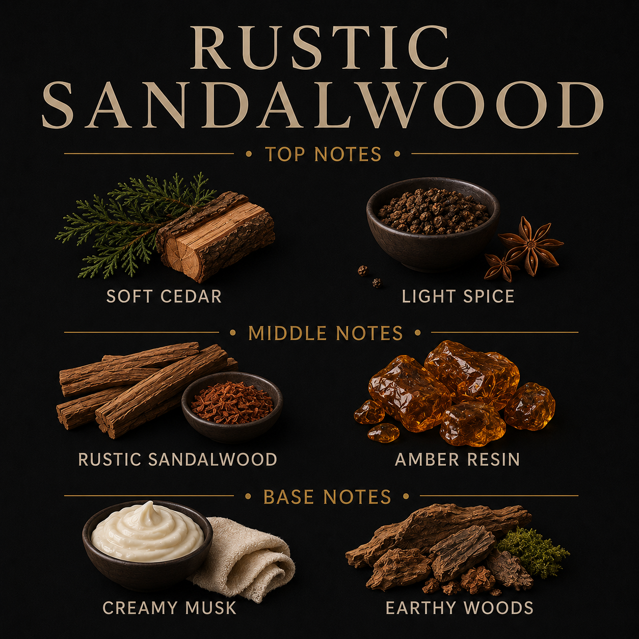 Rustic Sandalwood 3-Wick Candle