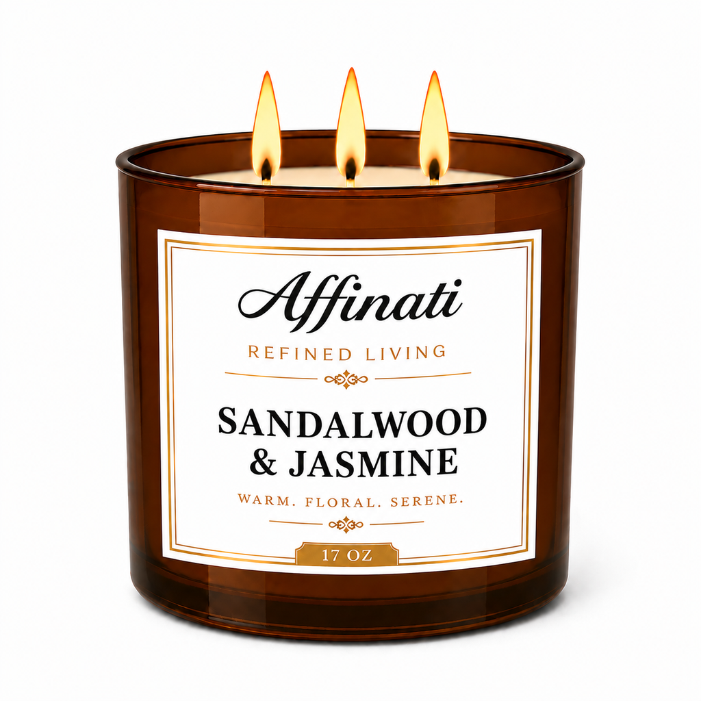 Sandalwood & Jasmine 3-Wick Candle