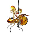 Solar Powered Hanging Bug Light Metal Hanging Flying Insects Lamp Garden Bug Light Ornament for Outside Lawn Decor