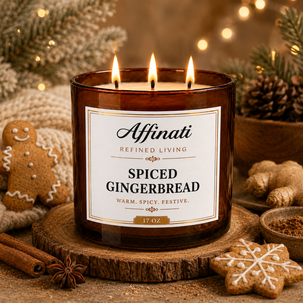 Spiced Gingerbread 3-Wick Candle