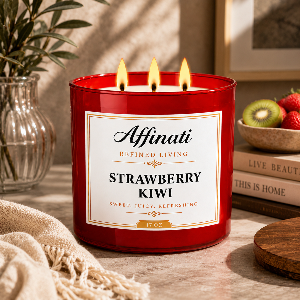 Strawberry Kiwi 3-Wick Candle