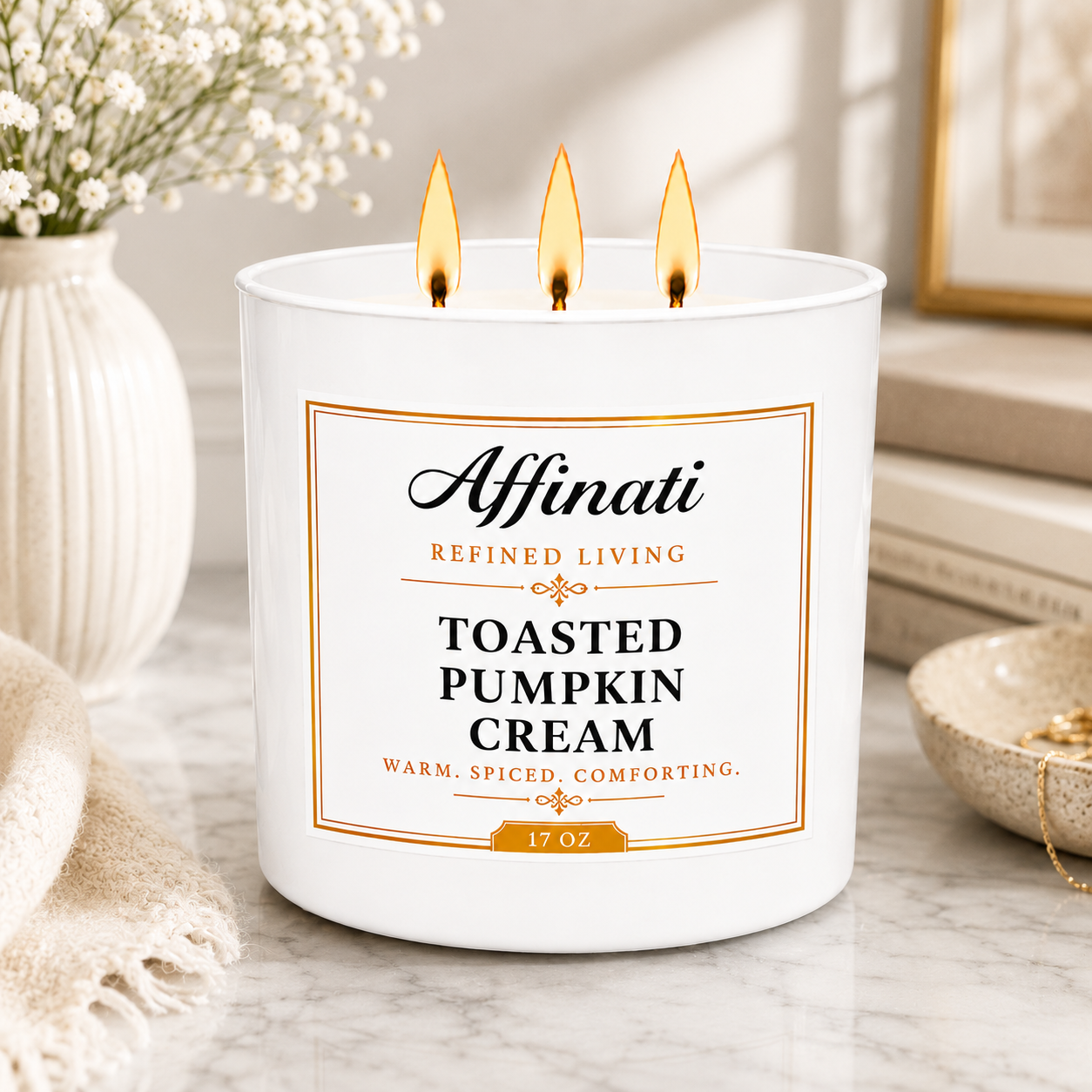 Toasted Pumpkin Cream 3-Wick Candle
