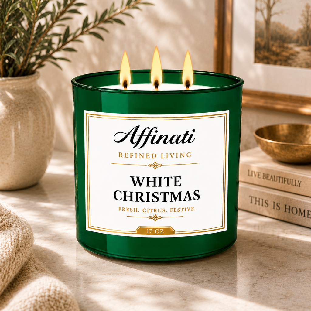White Christmas 3-Wick Candle