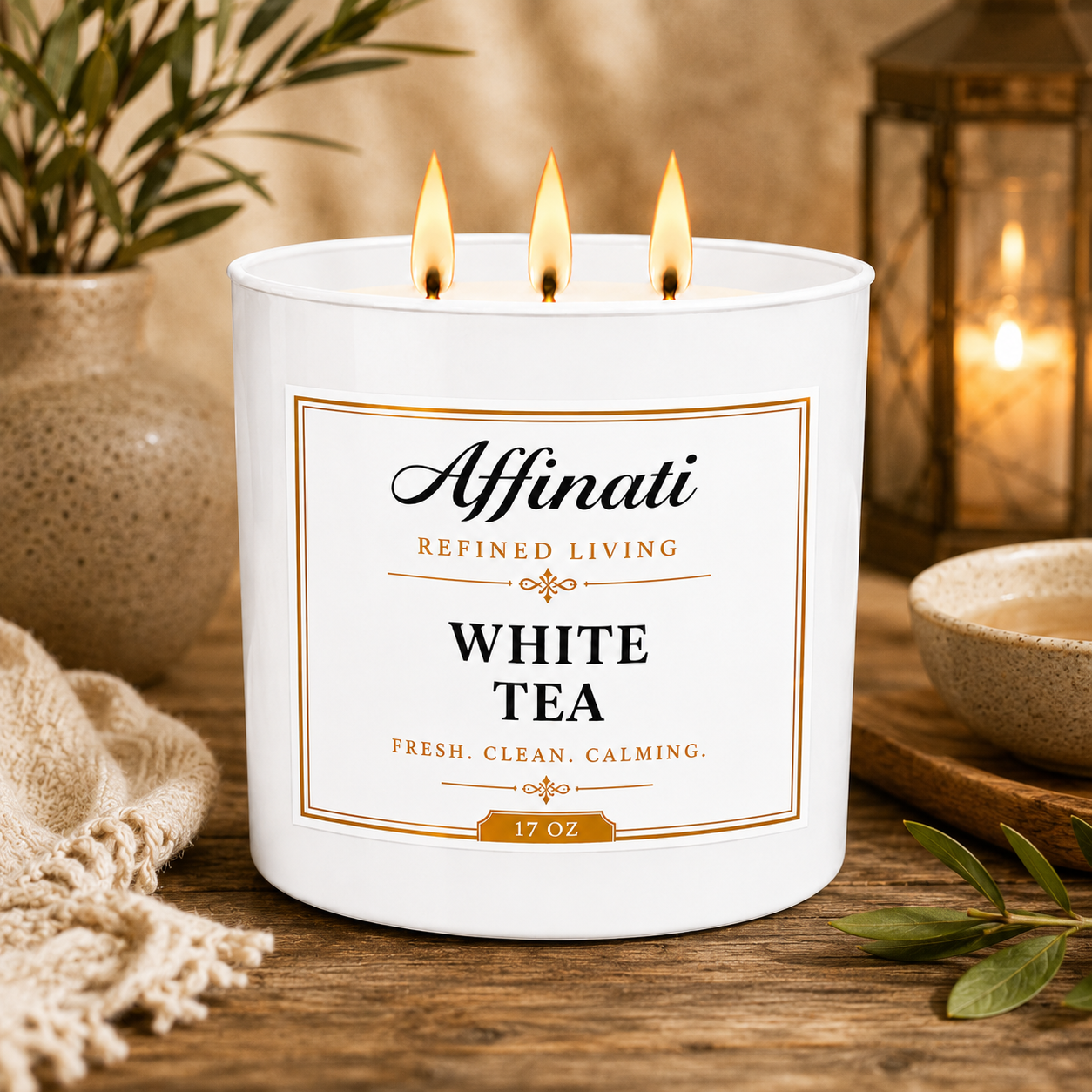 White Tea 3-Wick Candle