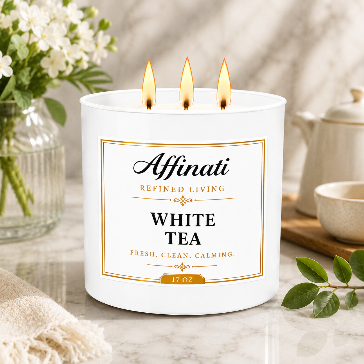 White Tea 3-Wick Candle